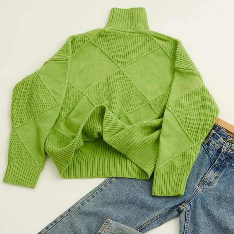 REMMY | Strukturierter Rollkragenpullover aus Strick