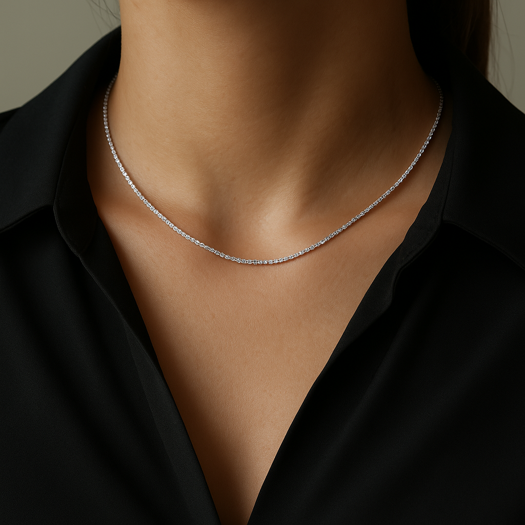 Sternenlicht-Halskette Silber-Set