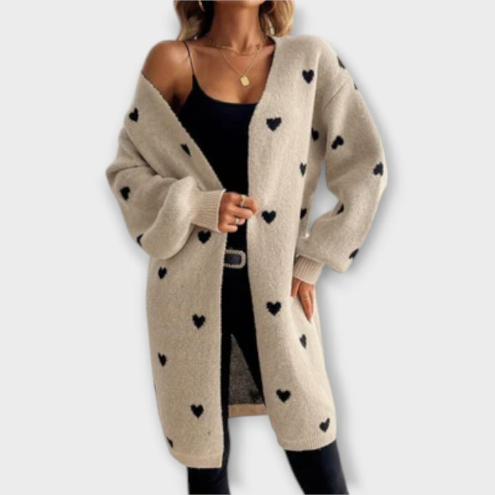 Julia - E Cardigan mit Herzmuster