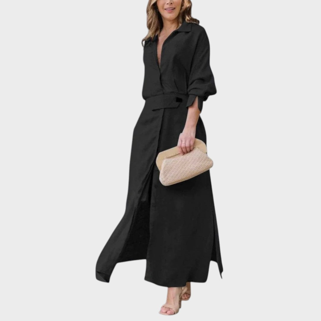 Nina | Elegants Maxi-Chleid mit V-Ausschnitt