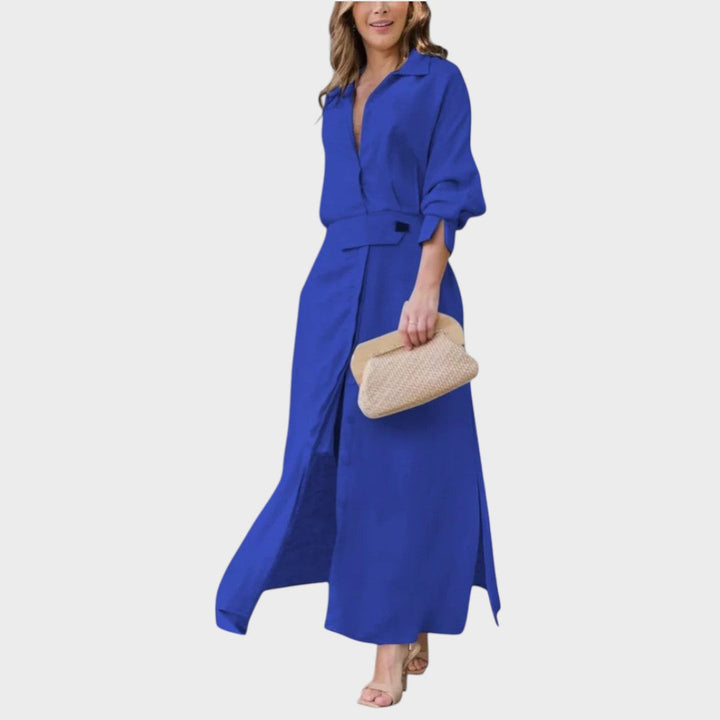 Nina | Elegants Maxi-Chleid mit V-Ausschnitt