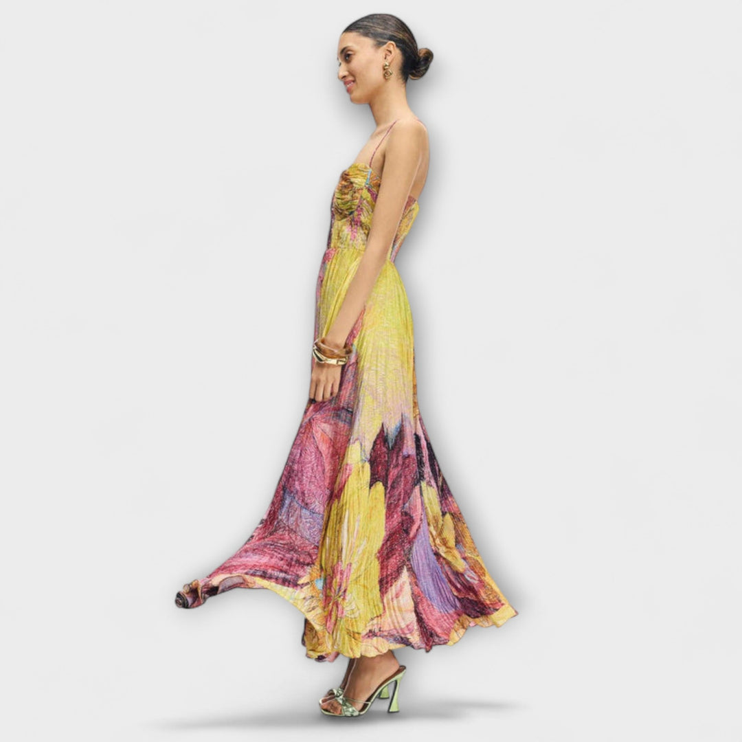 Kiara - Maxichleid mit lebhaftem Ikat-Print