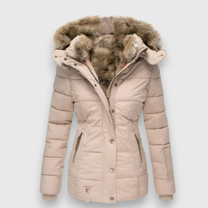 Gretchen I Pufferjacke mit Kapuze und schmaler Passform