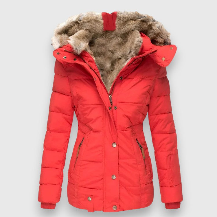 Gretchen I Pufferjacke mit Kapuze und schmaler Passform
