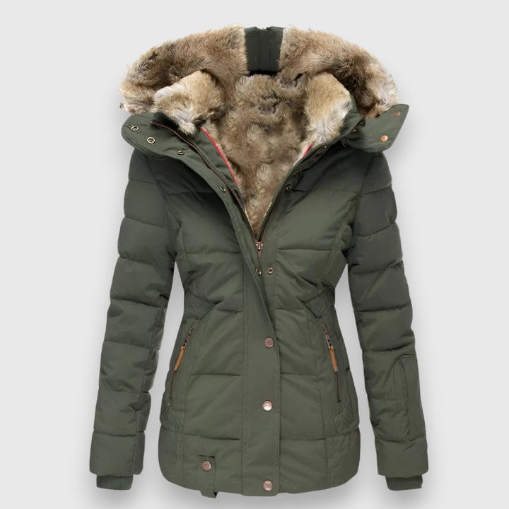 Gretchen I Pufferjacke mit Kapuze und schmaler Passform