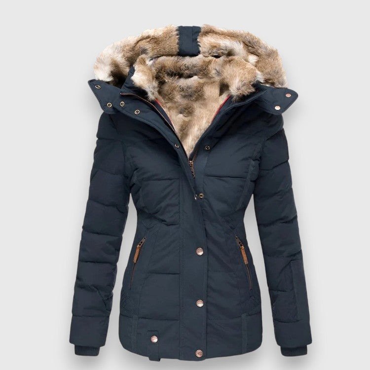 Gretchen I Pufferjacke mit Kapuze und schmaler Passform