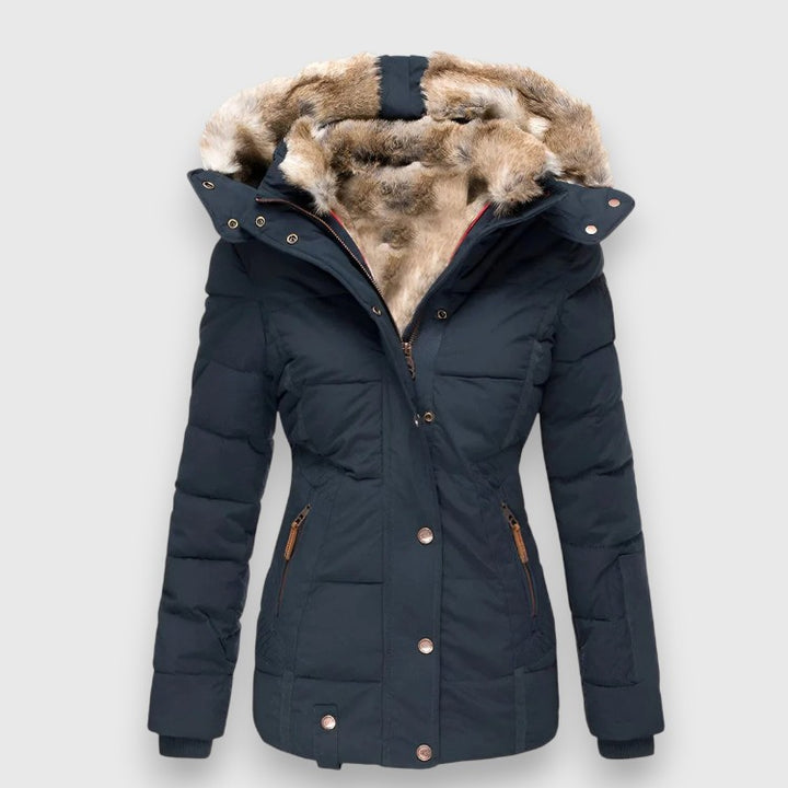 Gretchen I Pufferjacke mit Kapuze und schmaler Passform