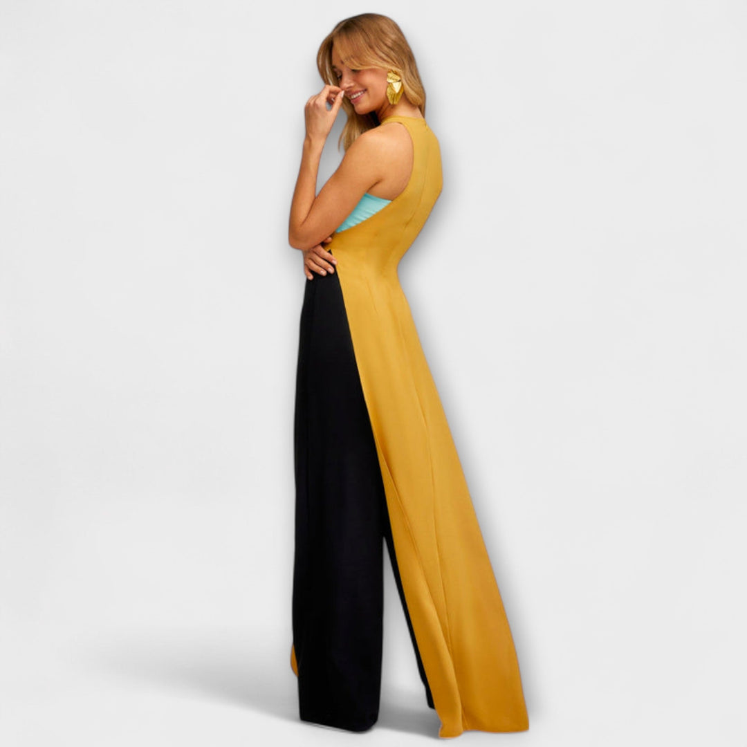 Kimberly - Dunkeltürchise Jumpsuit