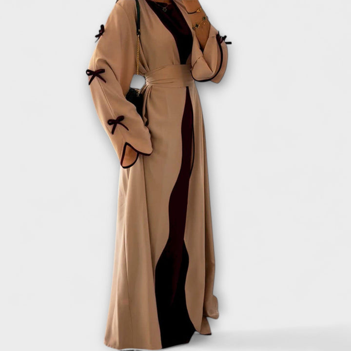 Jasmin - Schickes Cardigan- und Kleid-Duo mit Schleifenverzierung