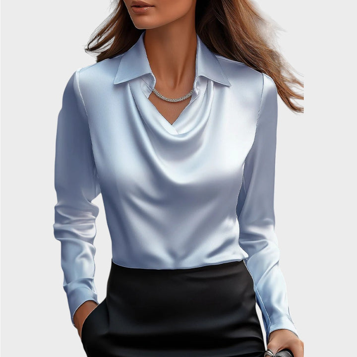 Elin | Eleganti wiissi Satinbluse