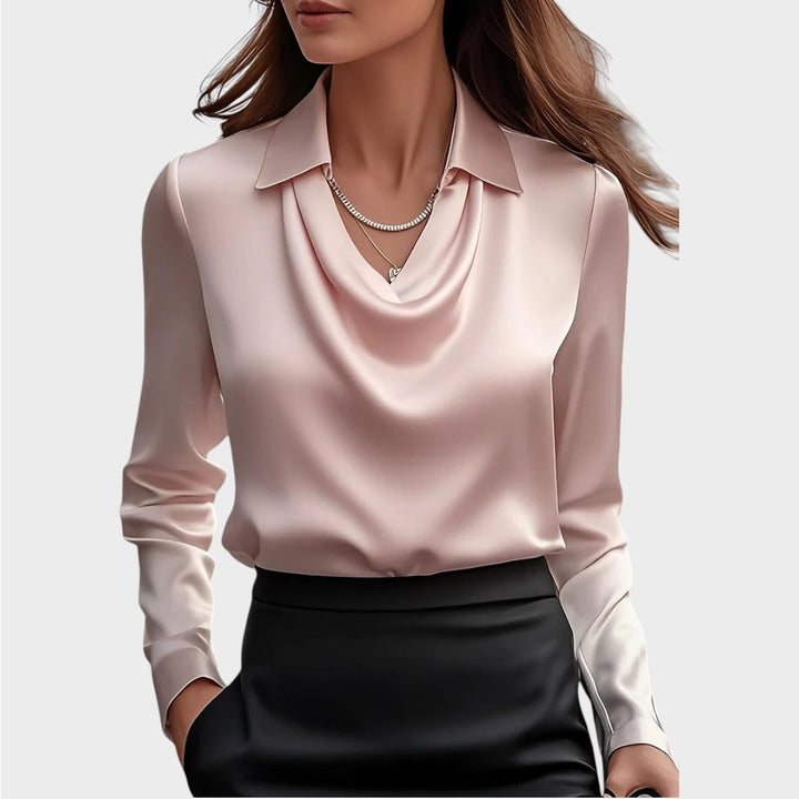 Elin | Eleganti wiissi Satinbluse