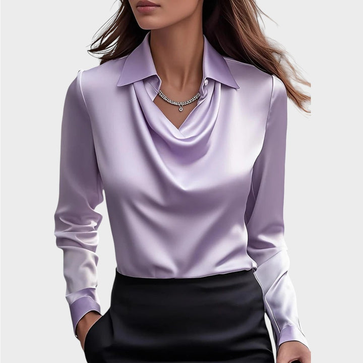 Elin | Eleganti wiissi Satinbluse