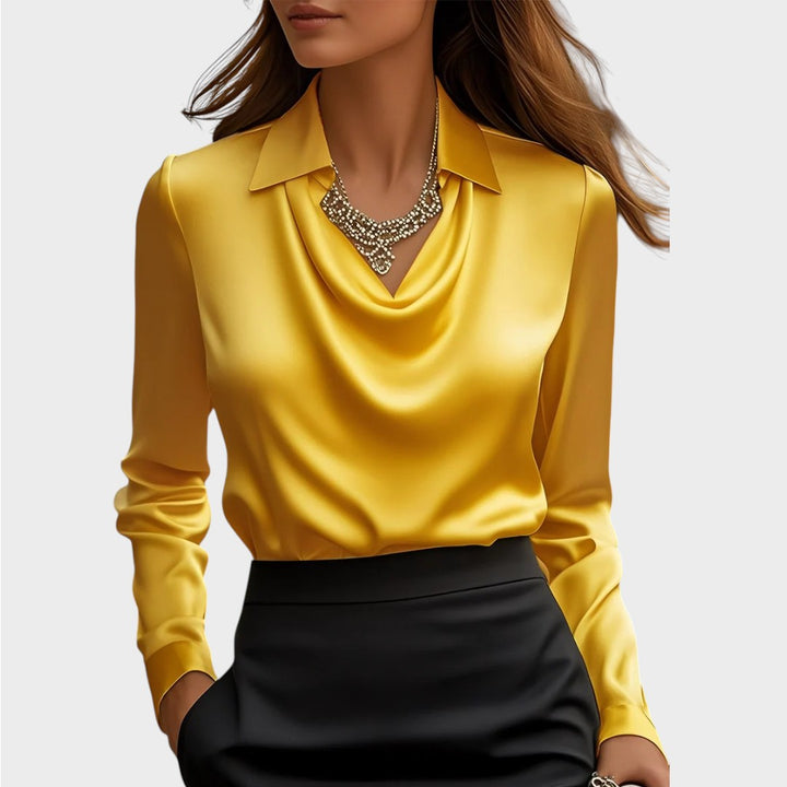 Elin | Eleganti wiissi Satinbluse