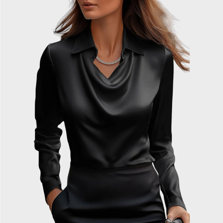 Elin | Eleganti wiissi Satinbluse