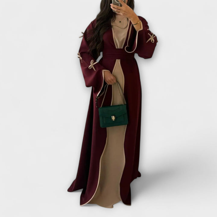 Jasmin - Schickes Cardigan- und Kleid-Duo mit Schleifenverzierung