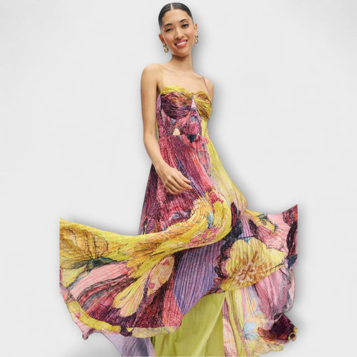 Kiara - Maxichleid mit lebhaftem Ikat-Print