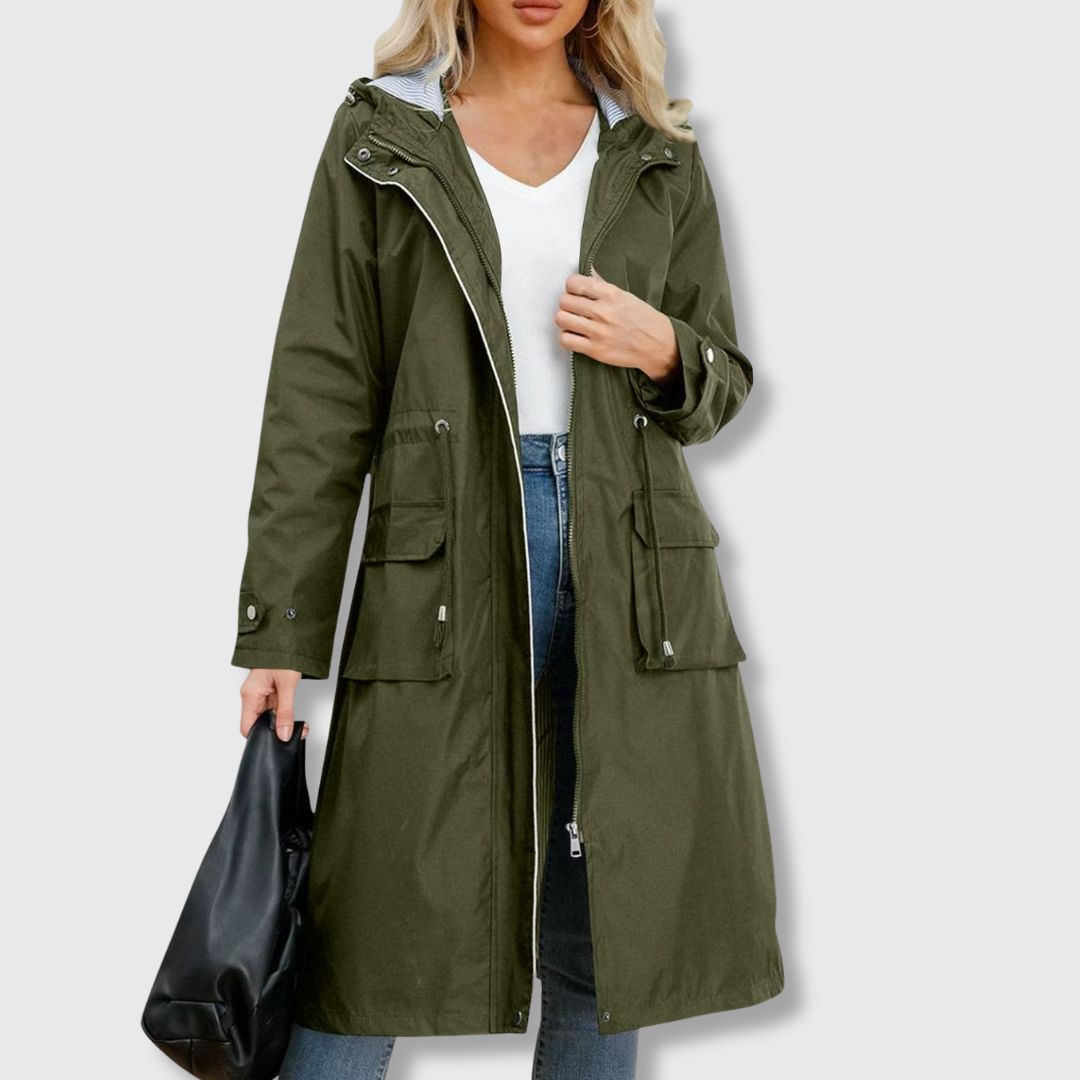 Julia | Schicker Trenchcoat mit Kapuze