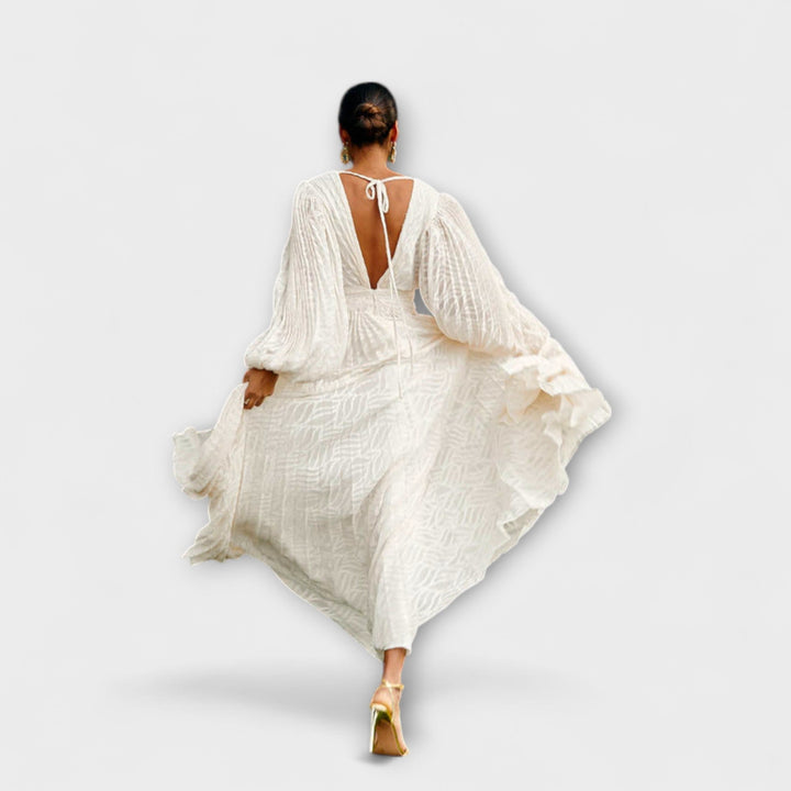 Elsa - Créme Maxichleid vo Allegory