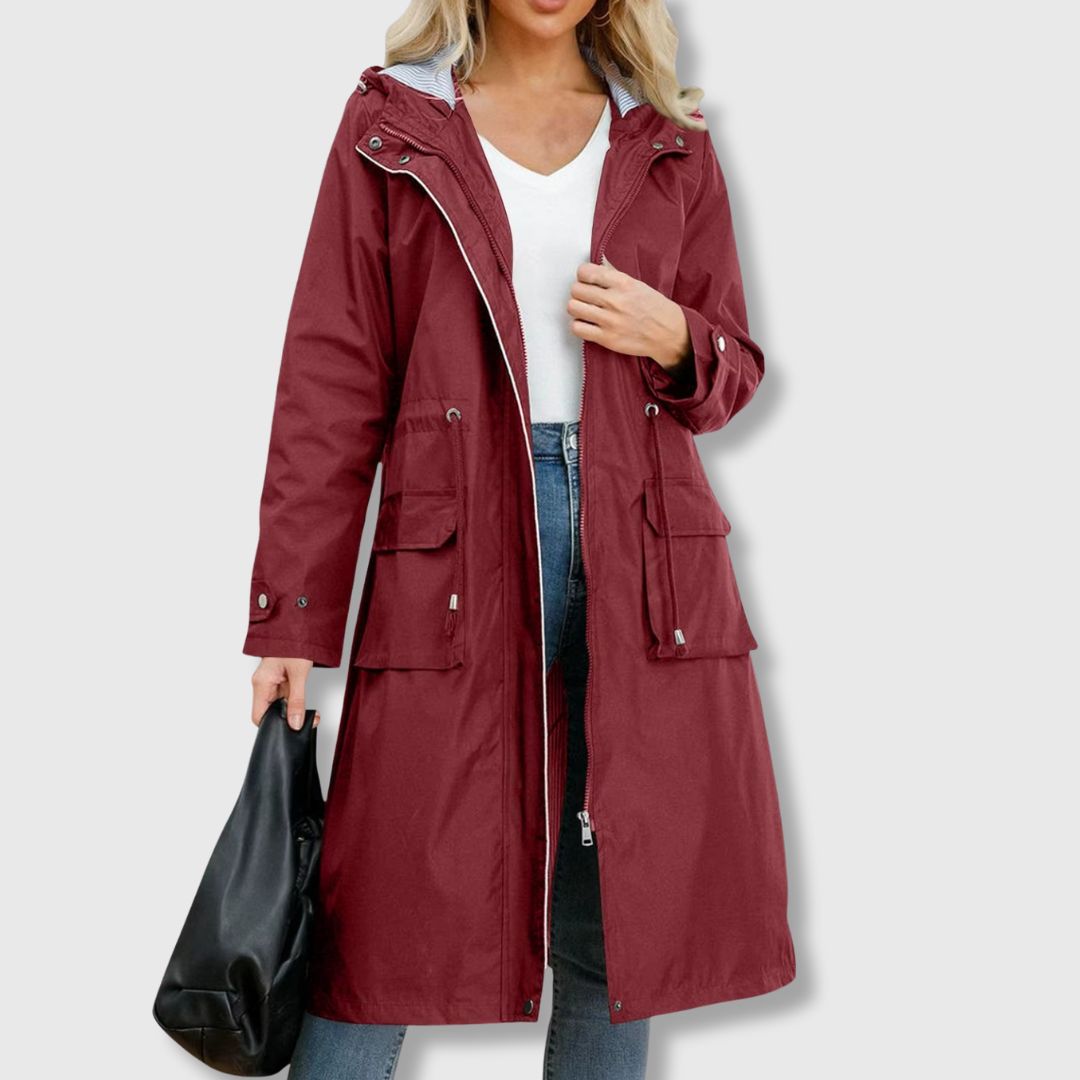 Julia | Schicker Trenchcoat mit Kapuze