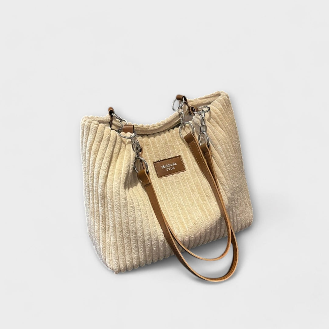 Léora. - Wäch Cord-Schultertasche