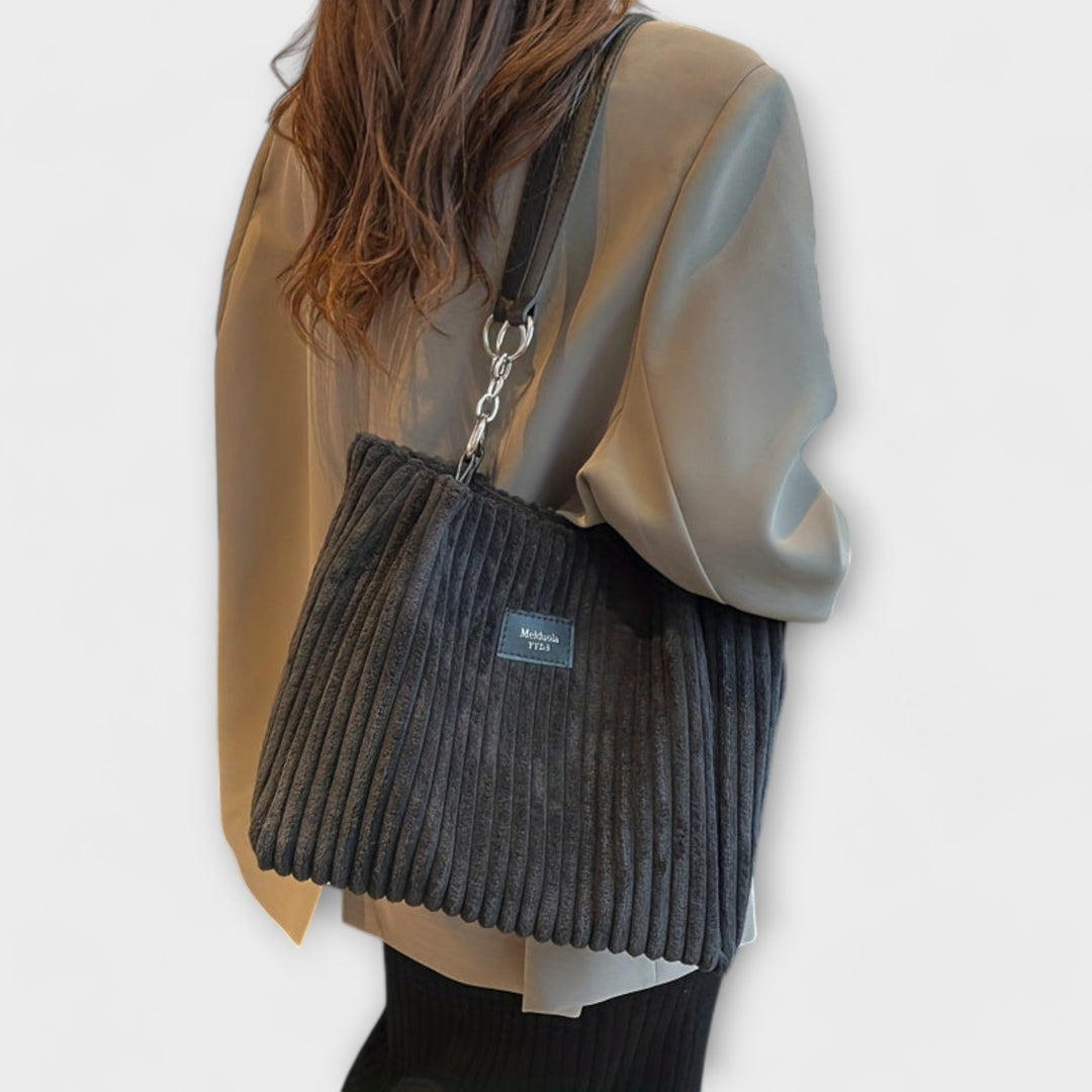 Léora. - Wäch Cord-Schultertasche