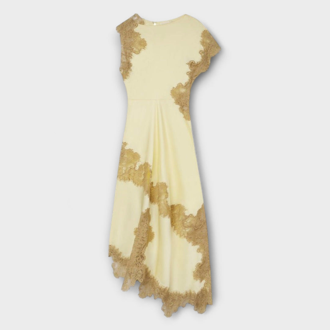 Margaret - Maxi-Chleid mit Satin- und Spitze-Akzent