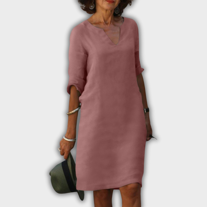 Lyns - kleid mit V-Ausschnitt