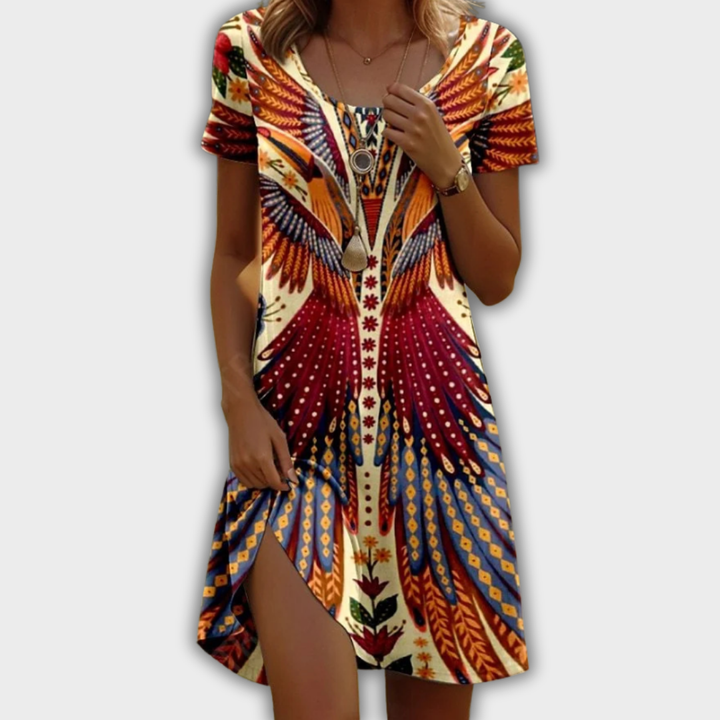 Maja | Elegantes Sommerkleid mit Blumen