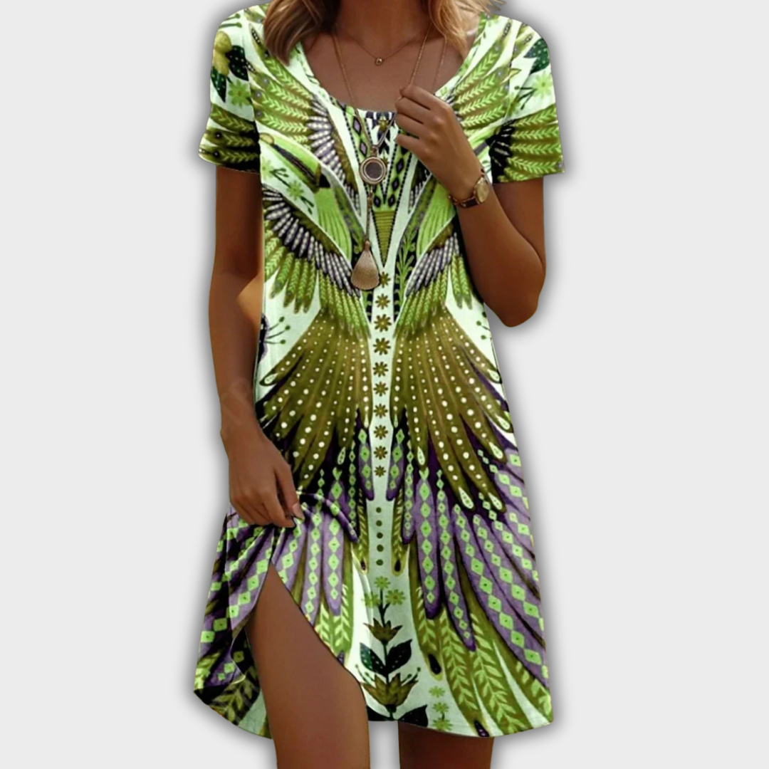 Maja | Elegantes Sommerkleid mit Blumen