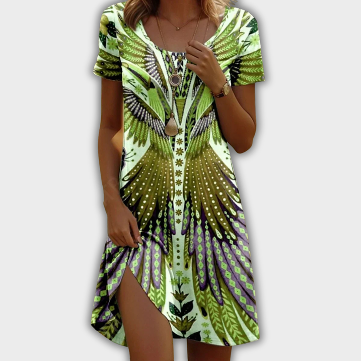 Maja | Elegantes Sommerkleid mit Blumen