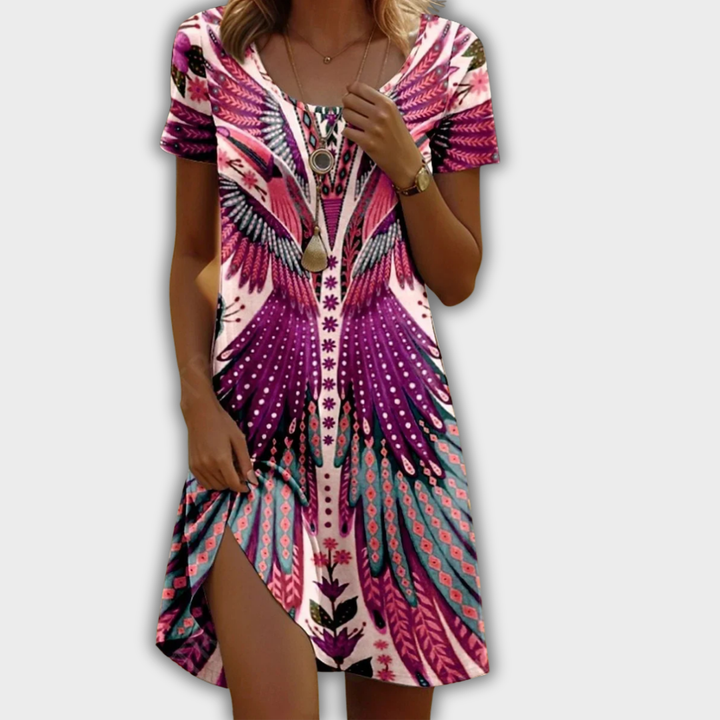 Maja | Elegantes Sommerkleid mit Blumen