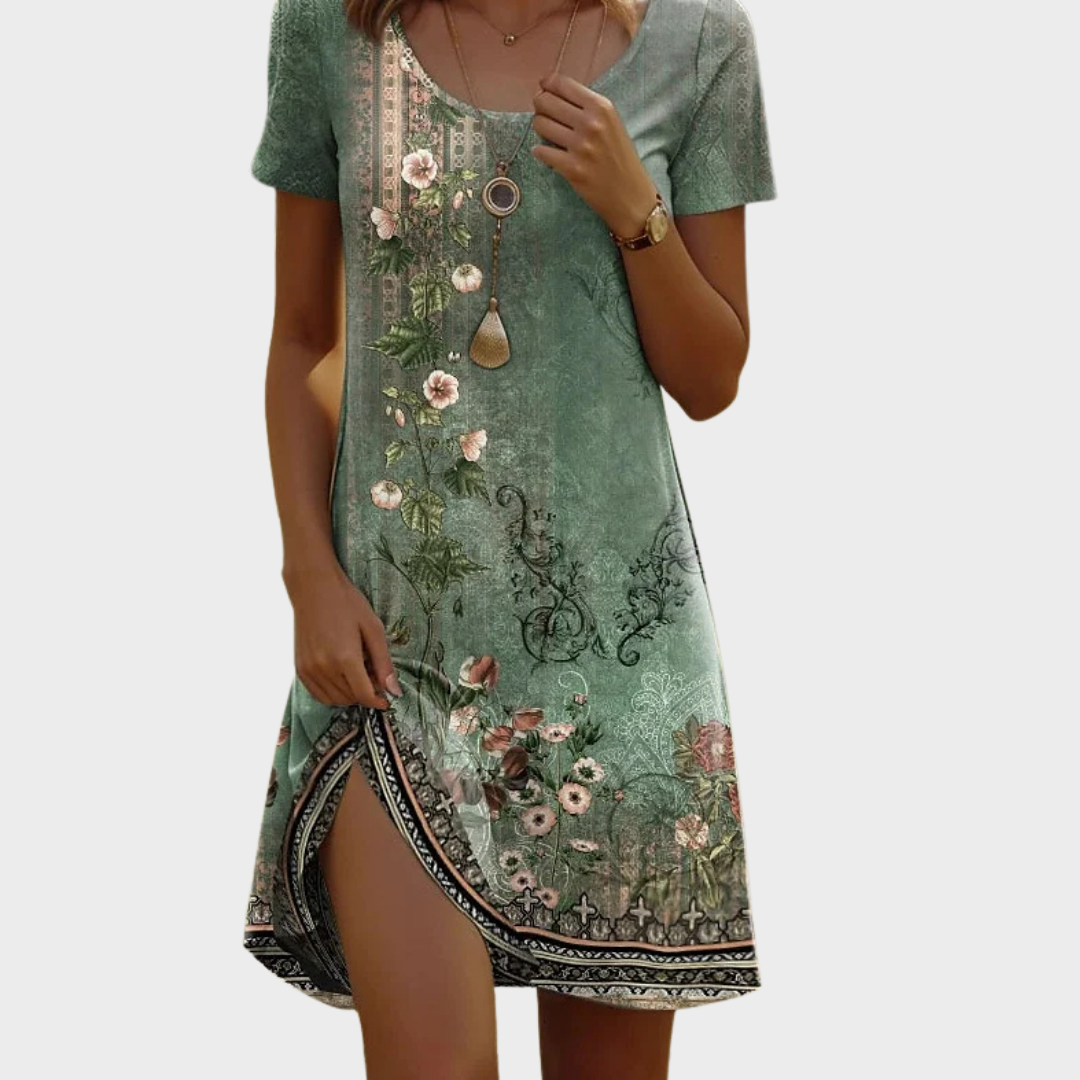 Maja | Elegantes Sommerkleid mit Blumen