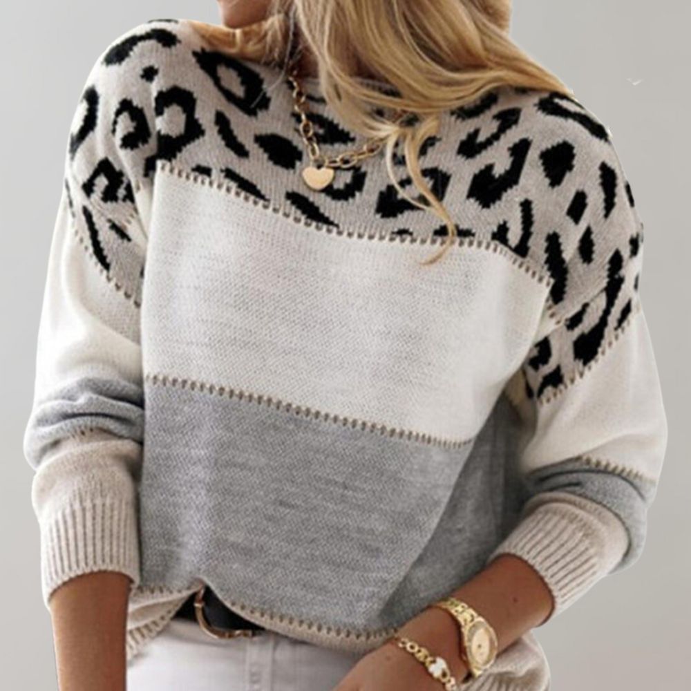 Charlene | Lässiger Pullover mit Leopardenmuster