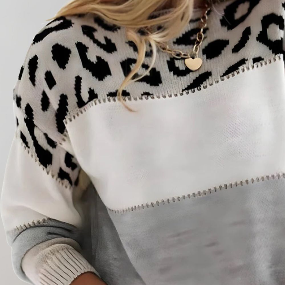 Charlene | Lässiger Pullover mit Leopardenmuster