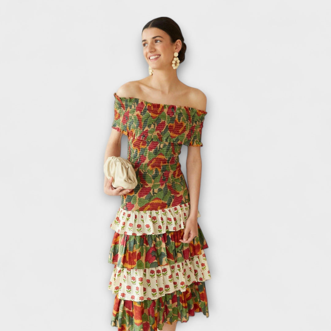 Harriet - Lebhafts Mai-Midi-Chleid