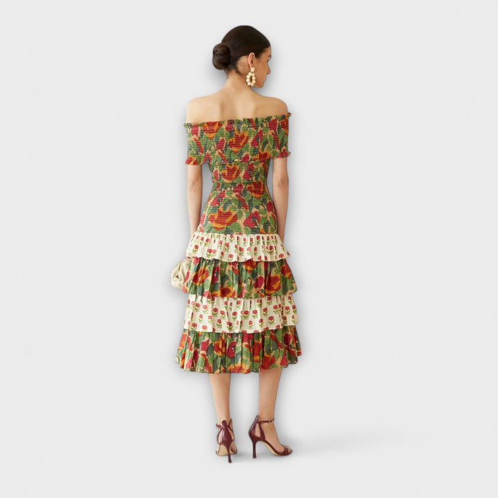 Harriet - Lebhafts Mai-Midi-Chleid