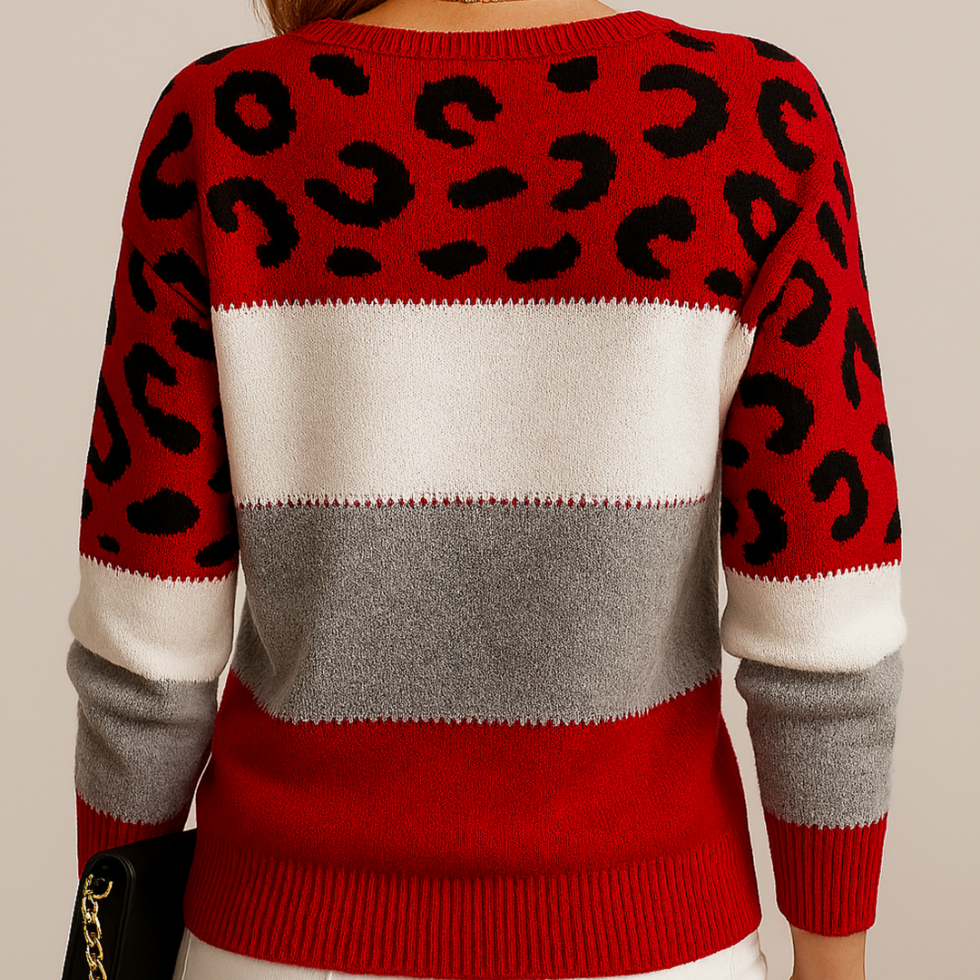 Charlene | Lässiger Pullover mit Leopardenmuster