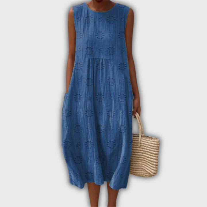 Liora - Ärmellos Handgmacht Chleid