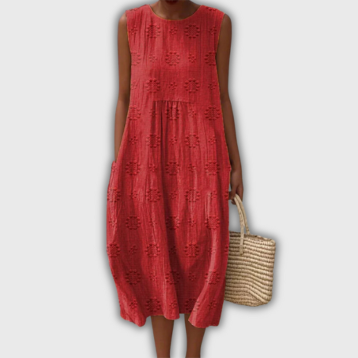 Liora - Ärmellos Handgmacht Chleid