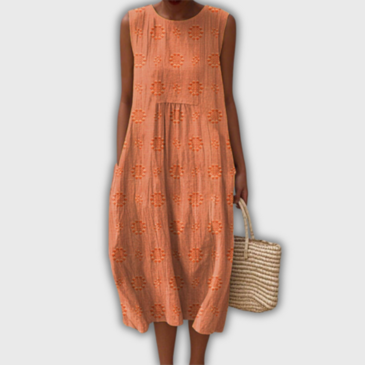 Liora - Ärmellos Handgmacht Chleid