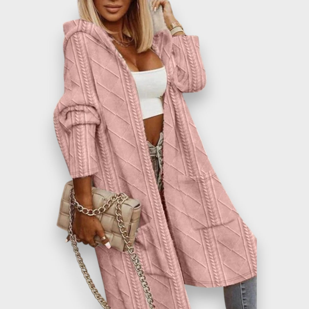 Johani | Langer Cardigan mit Kapuze