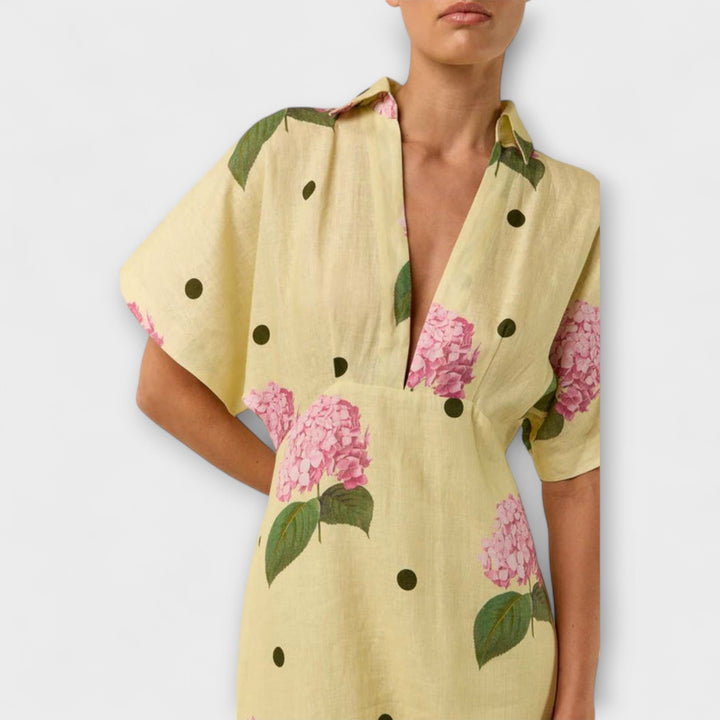 Kayla - Langs, flüssigs Kleid