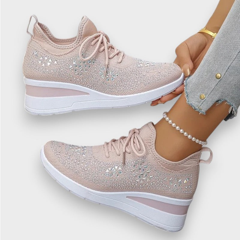 Giselle | Orthopädische Sneakers mit funkelnden Strasssteinen