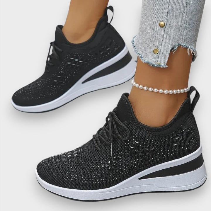 Giselle | Orthopädische Sneakers mit funkelnden Strasssteinen
