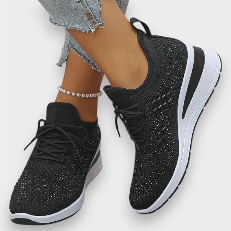Giselle | Orthopädische Sneakers mit funkelnden Strasssteinen