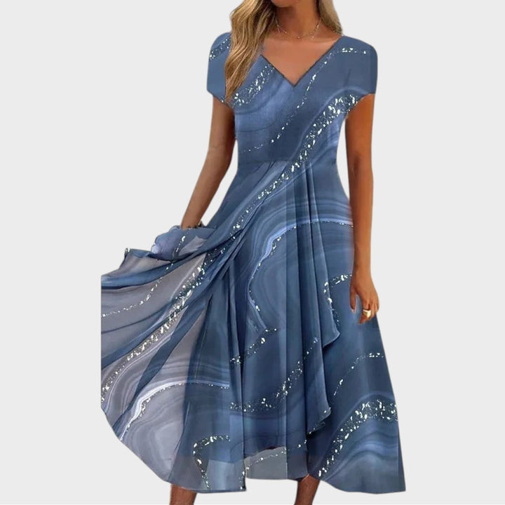 Isha | Elegantes Midikleid mit V-Ausschnitt