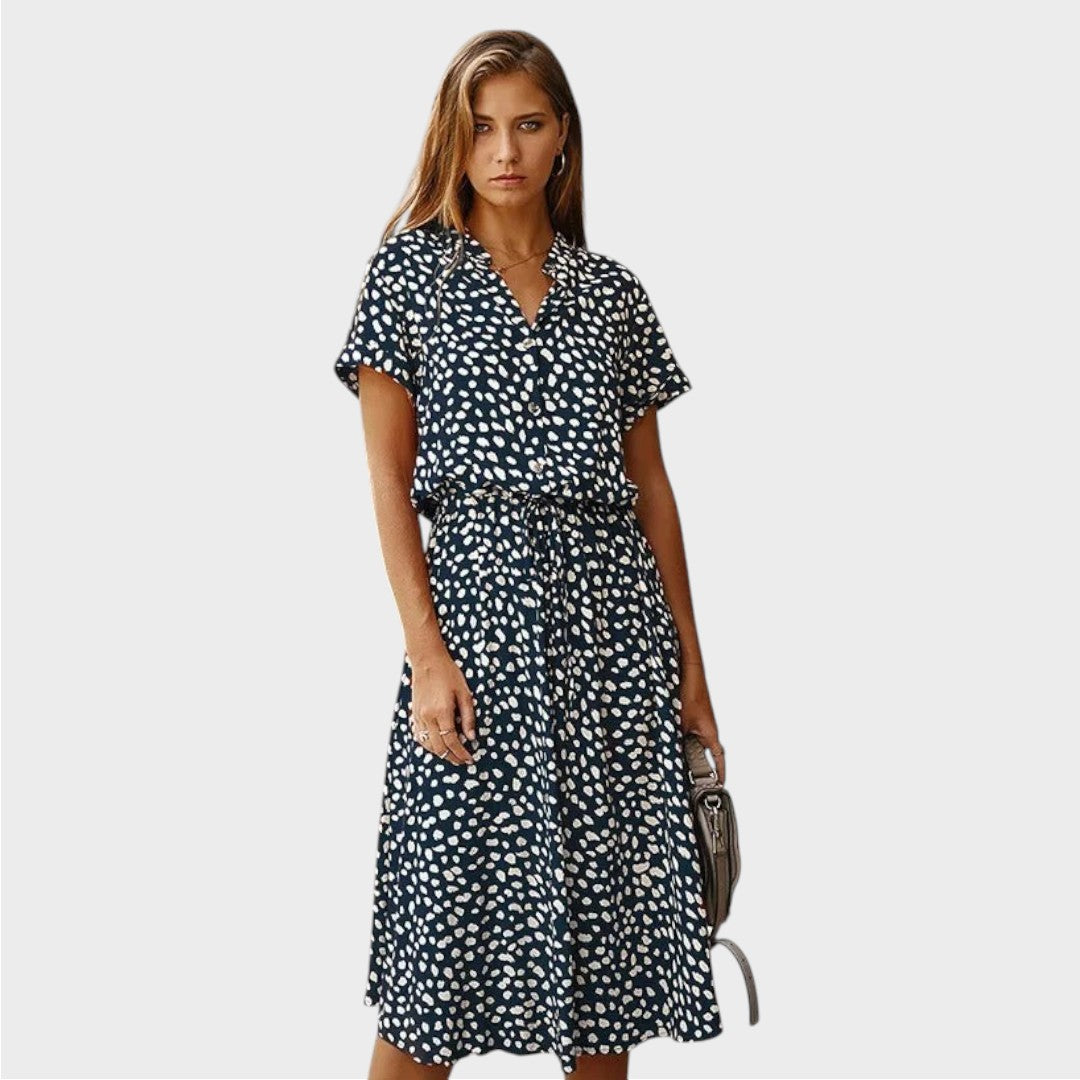 Madelina | Elegantes mehrfarbiges Sommerkleid