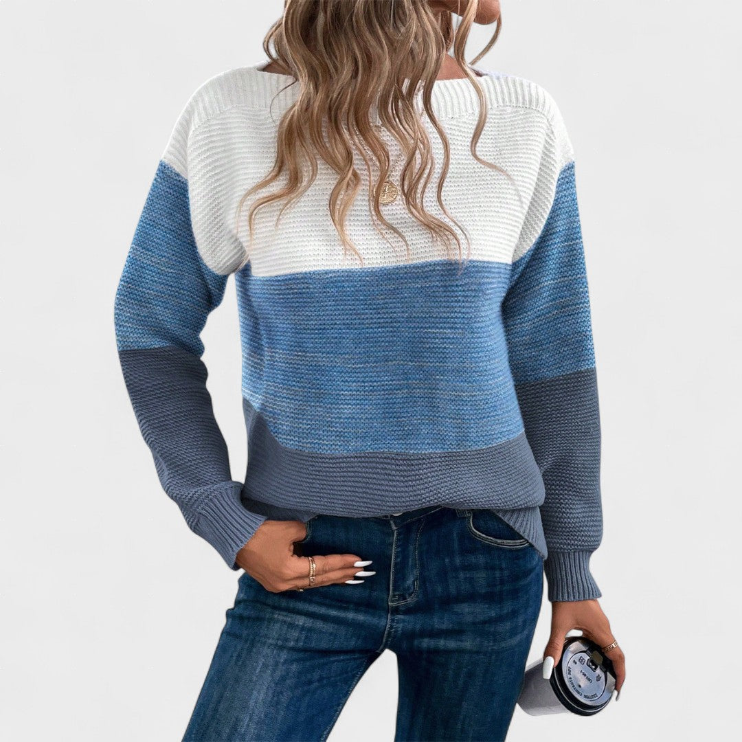 Camille | Farbblock Strickpullover