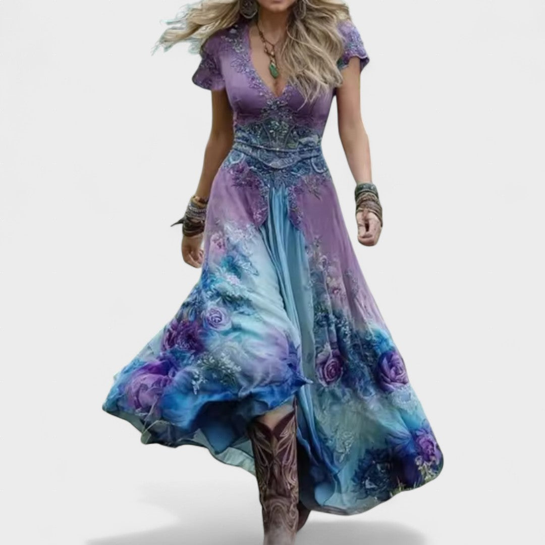 Elina | Schick geschnittenes Blumenkleid