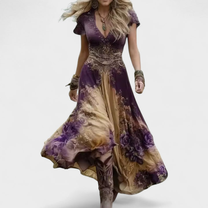 Elina | Schick geschnittenes Blumenkleid